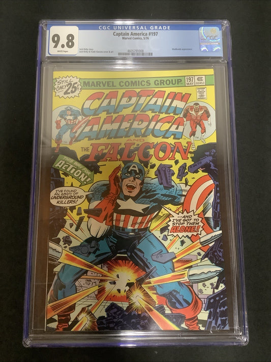 Captain America #197 (Marvel Comics May 1976) CGC Graded 9.8 (NM/M) White Pages