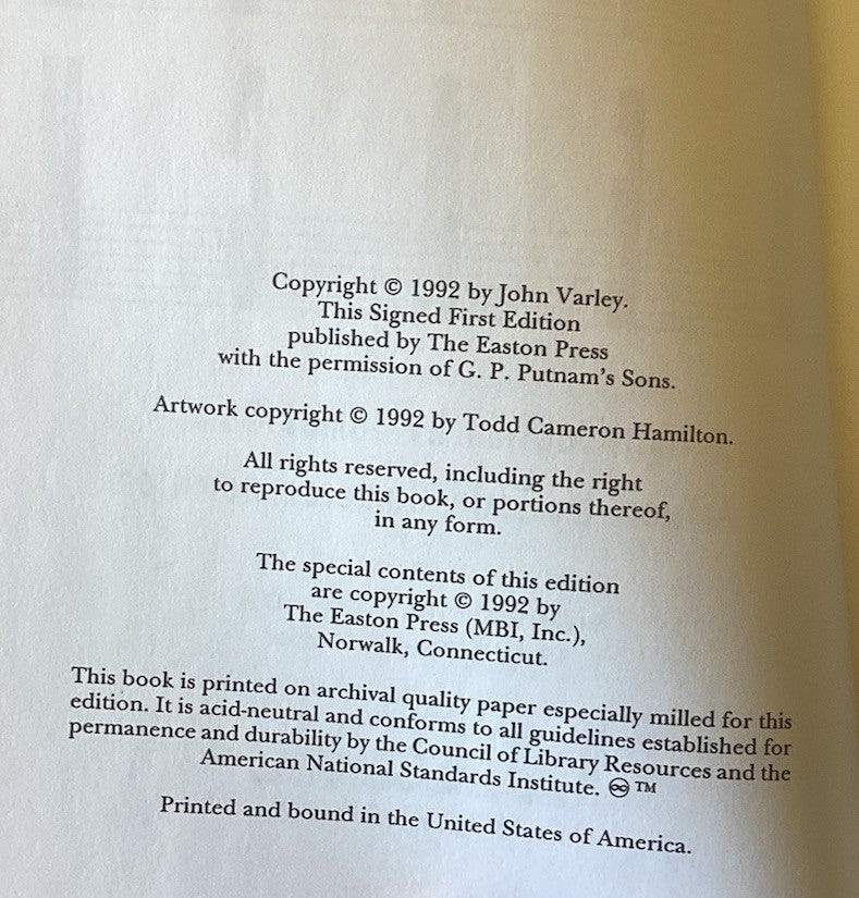 Steel Beach - John Varley - Signed - 1st Edition - Easton Press - 1992 JD