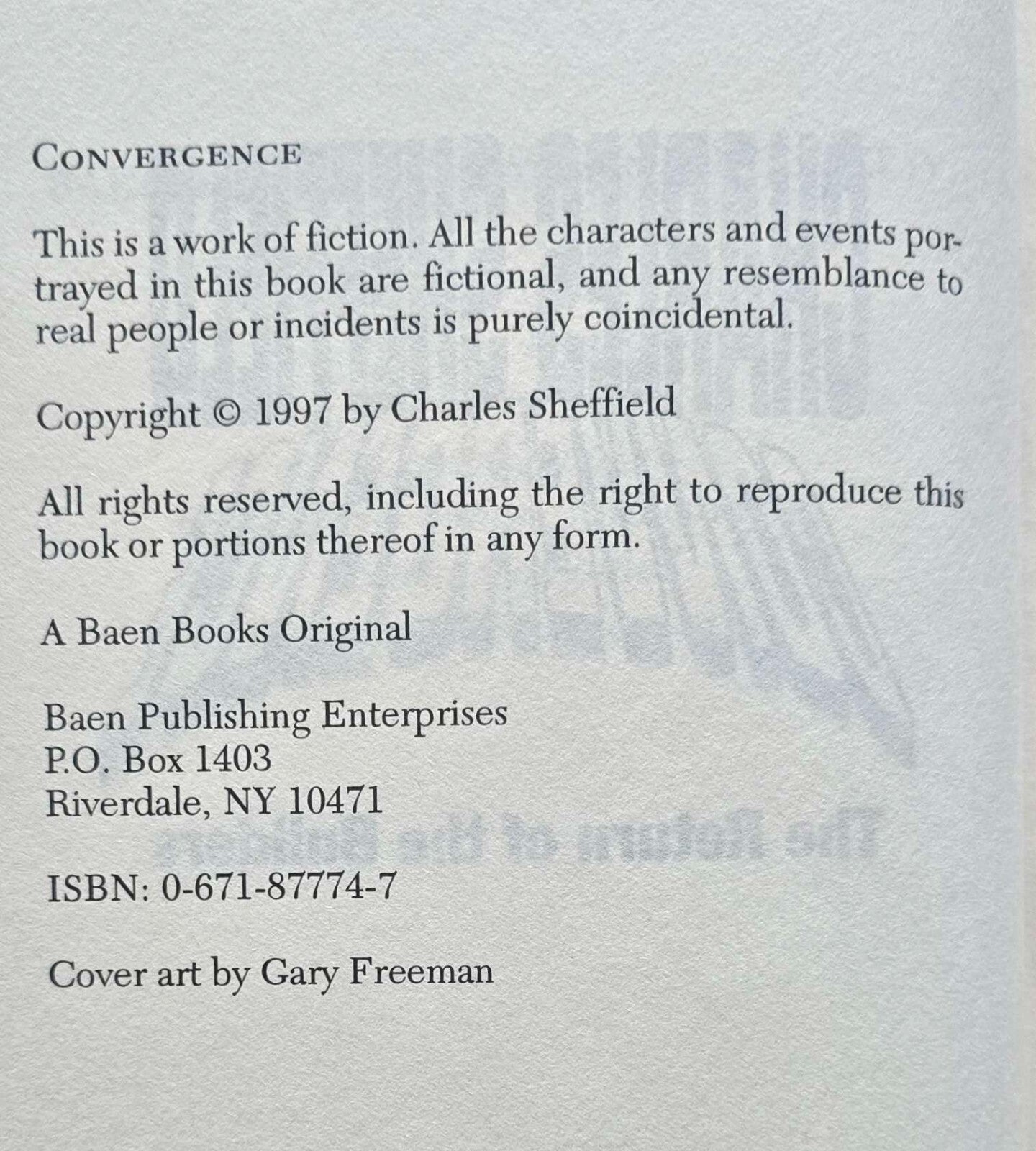 Convergence by Charles Sheffield (1997, HC) JD