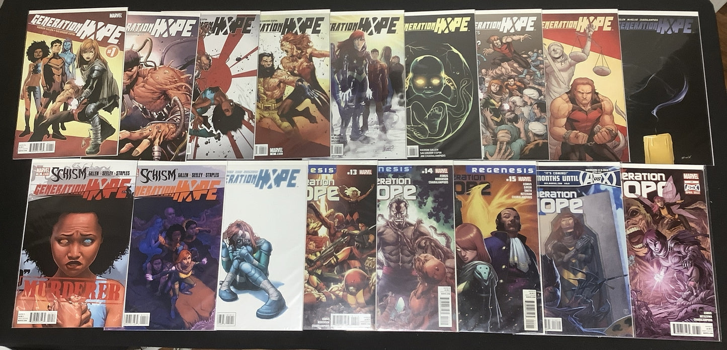 Generation Hope Series #1-17 Complete Comic Run, Kieron Gillen, Marvel Comics