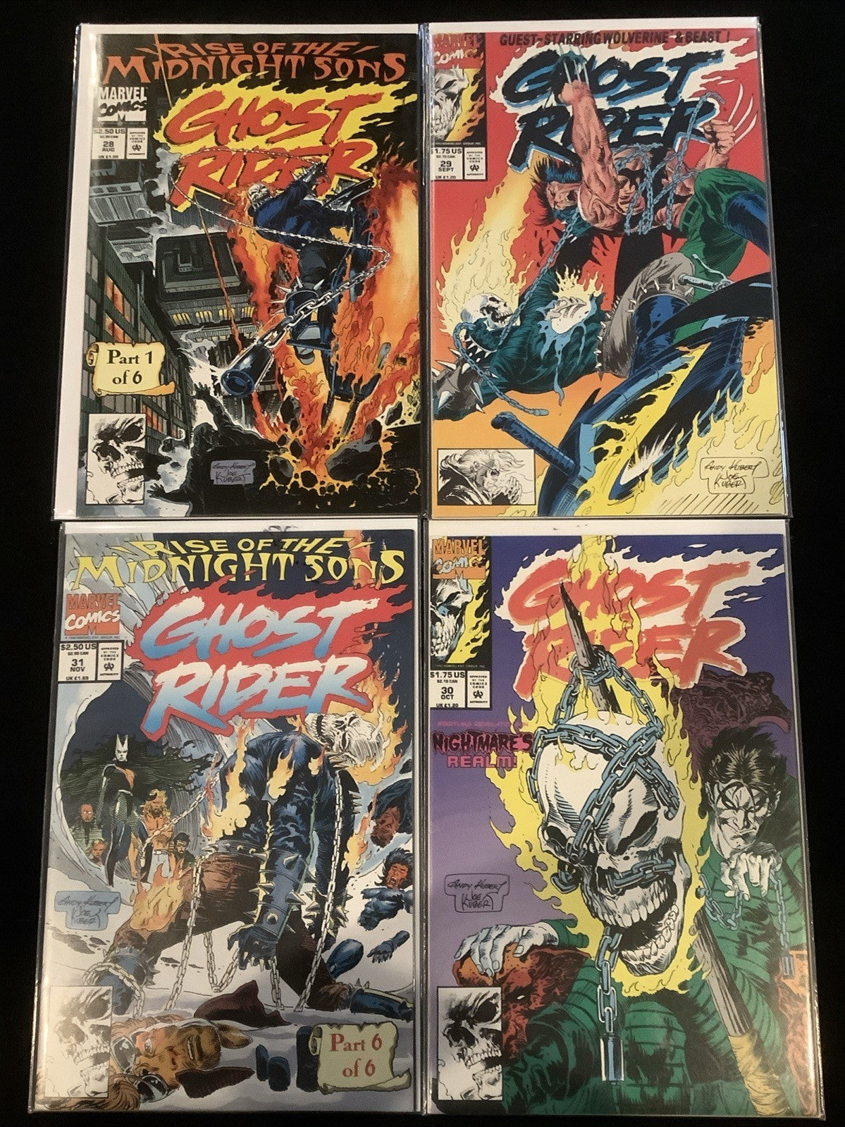 Ghost Rider #28-31 Comic Lot, Marvel, 1st App The Midnight Sons, MCU Spec