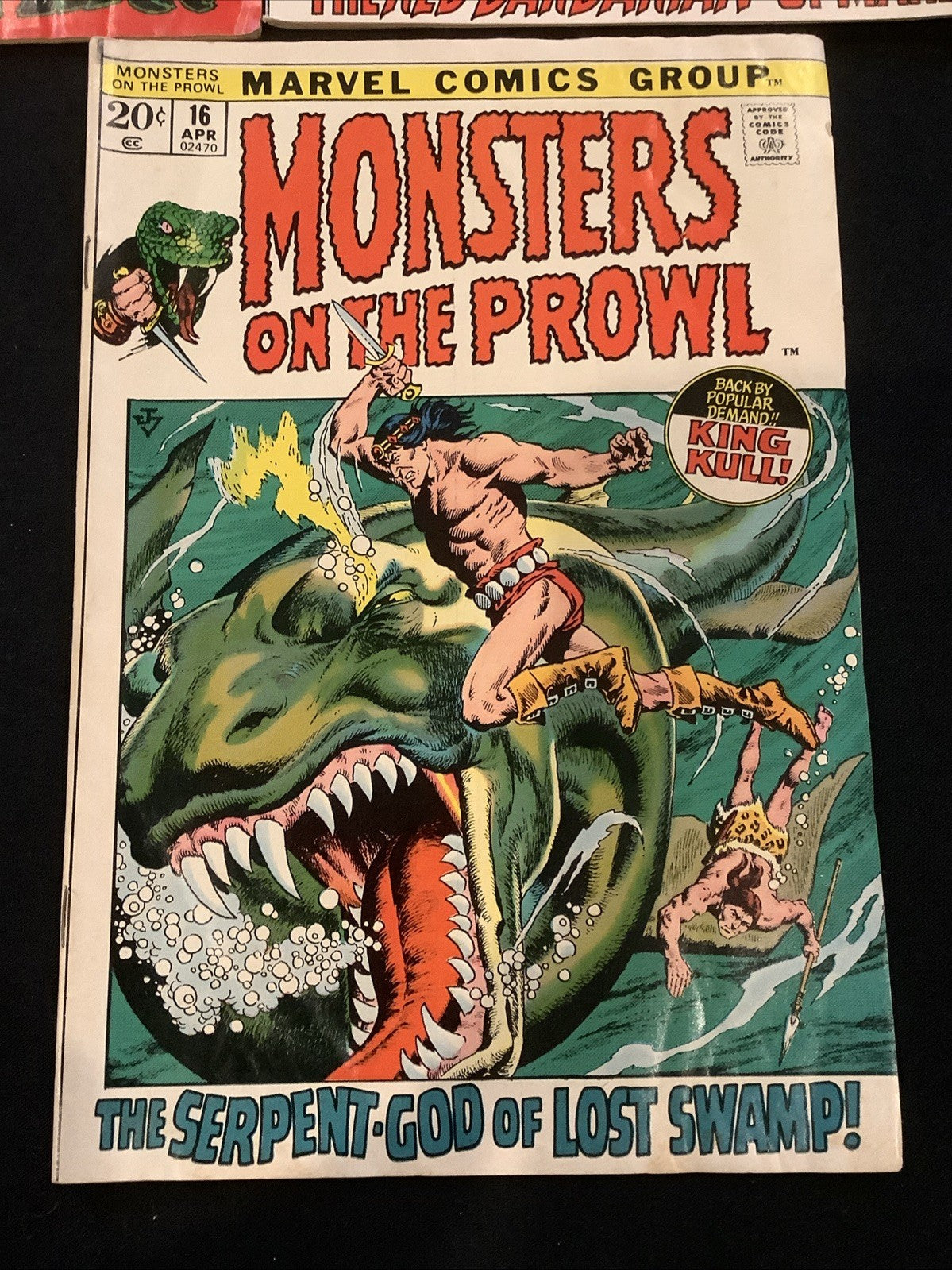 Creatures on the Loose #16-21 + Monsters On The Prowl #16 Comic Lot, Thulsa Doom