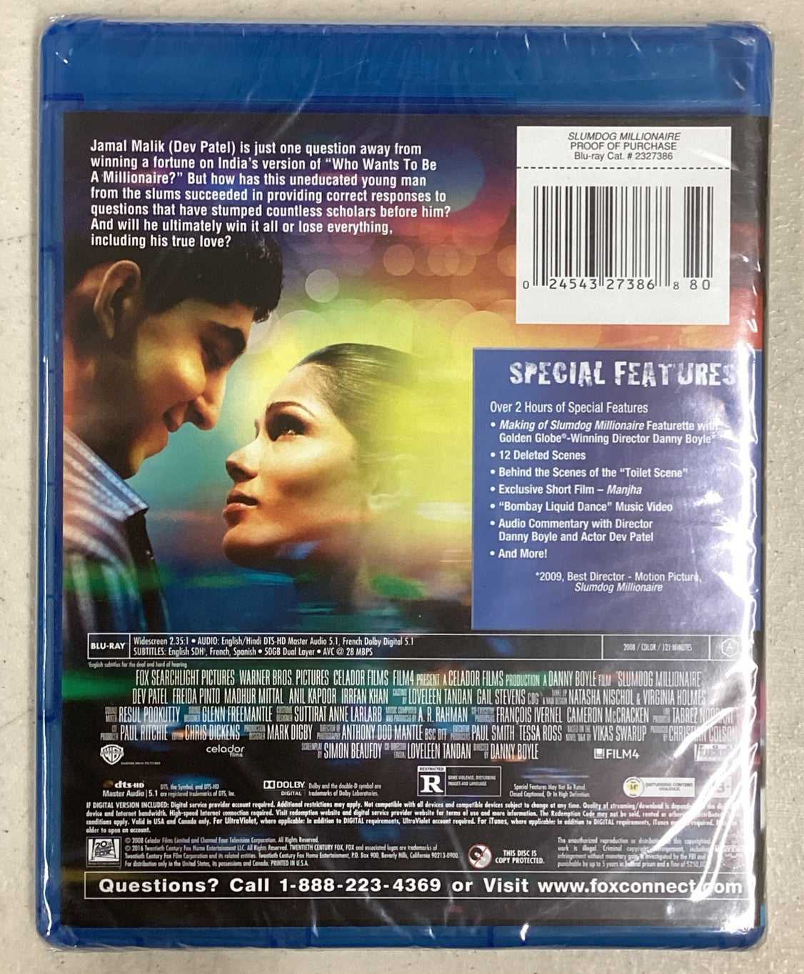 Slumdog Millionaire (DVD, 2009) -New! Dev Patel, Frieda Pinto, Factory Sealed JD