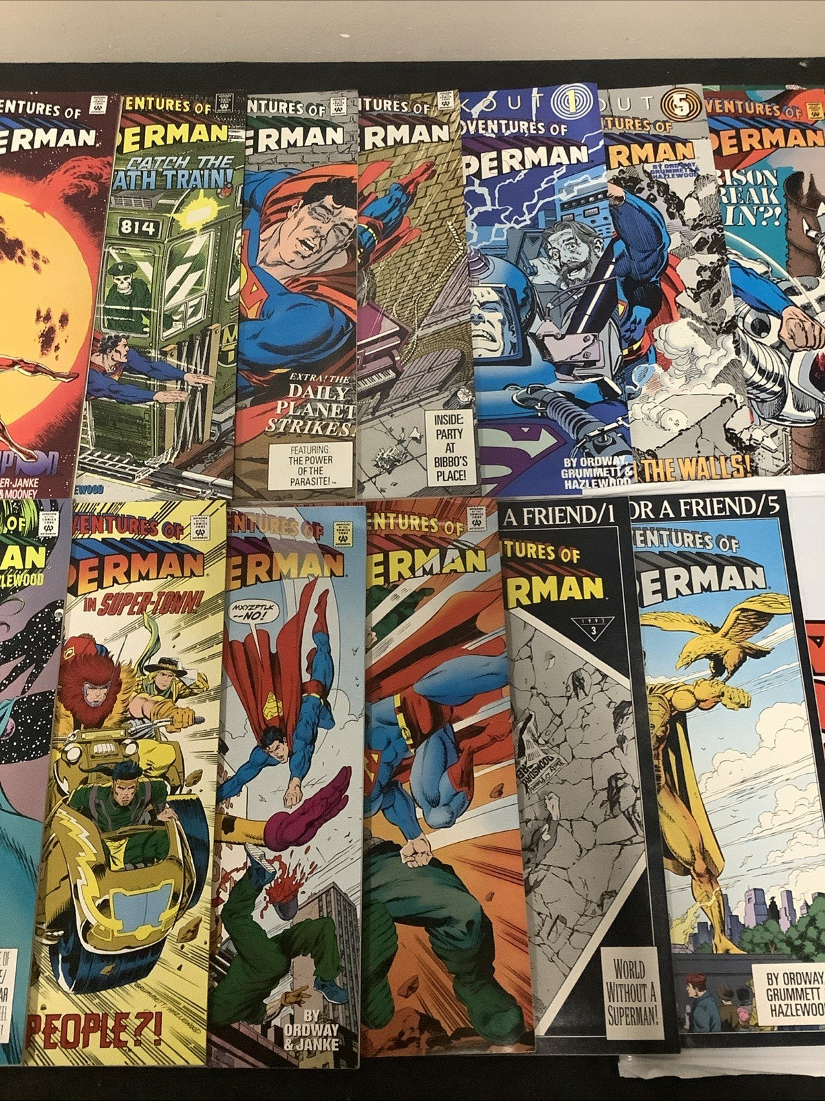 Adventures of Superman #474-529 Comic Lot, #500 Sealed, Reign Of The Supermen