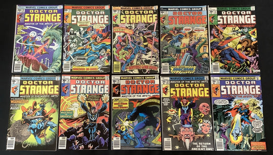 Doctor Strange #18-27 Comic Lot, Marvel Comics, Roy Thomas, Retold Origin Story