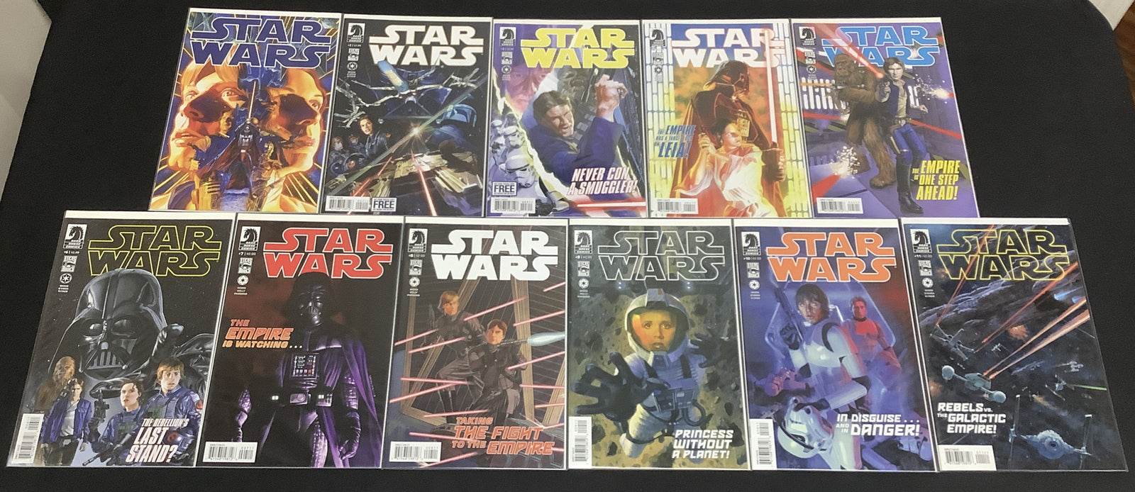 Star Wars #1-11 Comic Lot, Dark Horse Vol.2, #1 3rd Print Virgin Variant, 2013