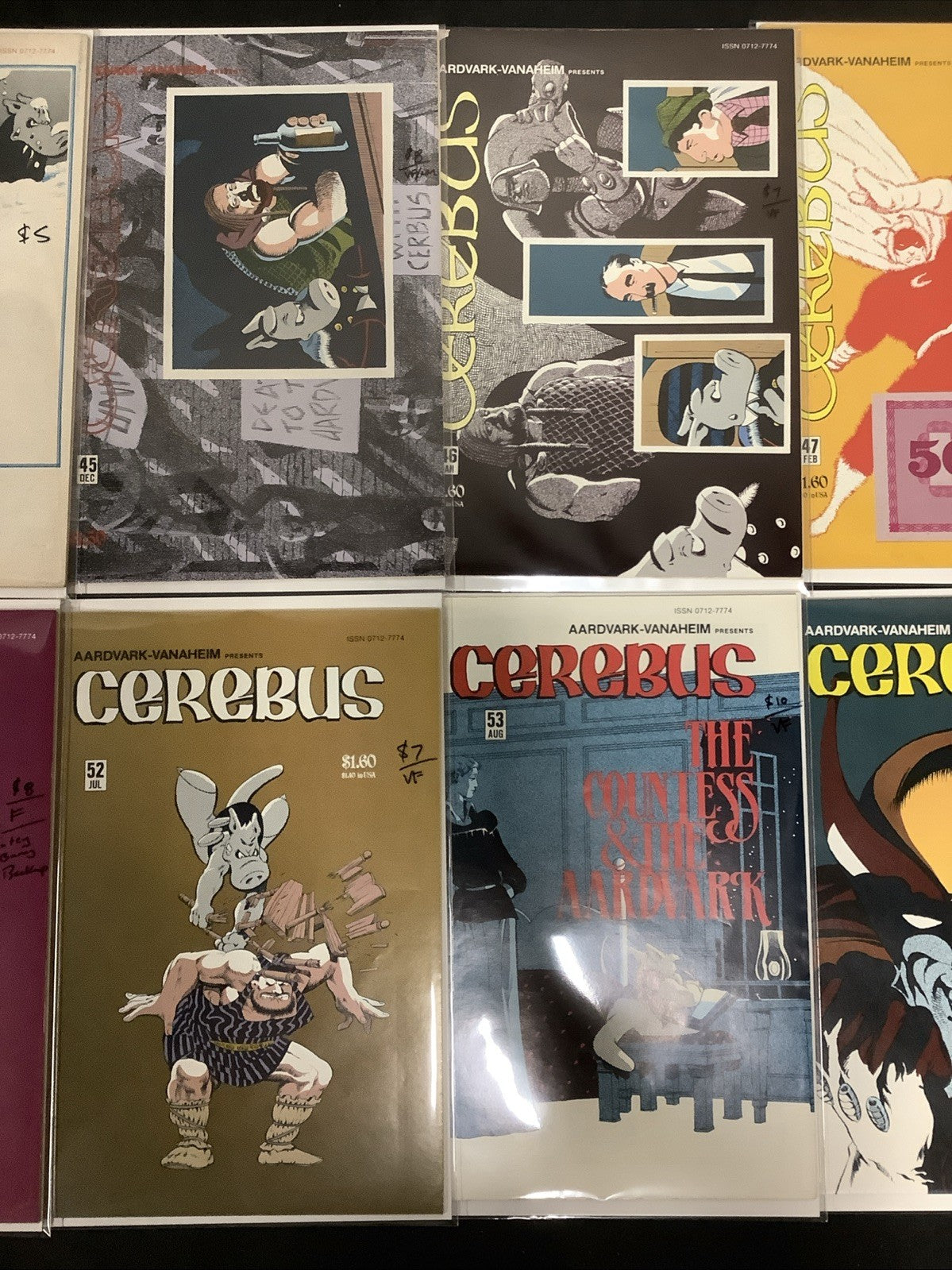 Cerebus #43-56 Comic Lot, Aardvark-Vanaheim, Dave Sim, Origin Of The Wolveroach