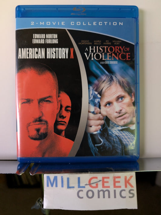 American History X / A History of Violence, 2 Movies (Blu-Ray) Like New -JD