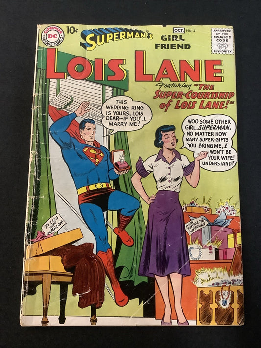 Superman's Girl Friend, Lois Lane #4 (DC Comics 1958) VG- (3.5) See Photos