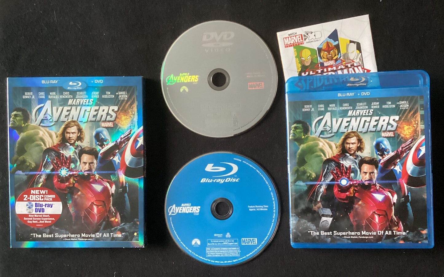 9 Blu-ray/DVD Marvel Movie Lot (Avengers Thor Civil War) -PS