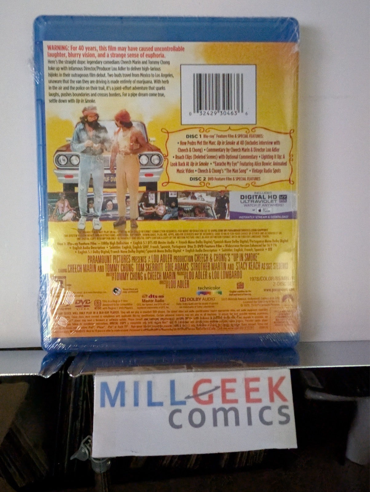 Cheech & Chong's Up In Smoke, 40th Anniversary (Blu-Ray) Brand New -JD