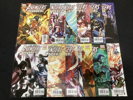 Avengers Invaders (2008) #1-12 Alex Ross Covers A Complete Mini-Series lot