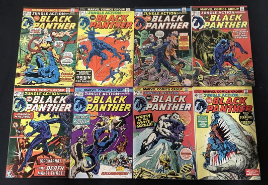 Jungle Action #7-14 Comic Lot, Marvel, Origin Of Black Panther, McGregor/Buckler