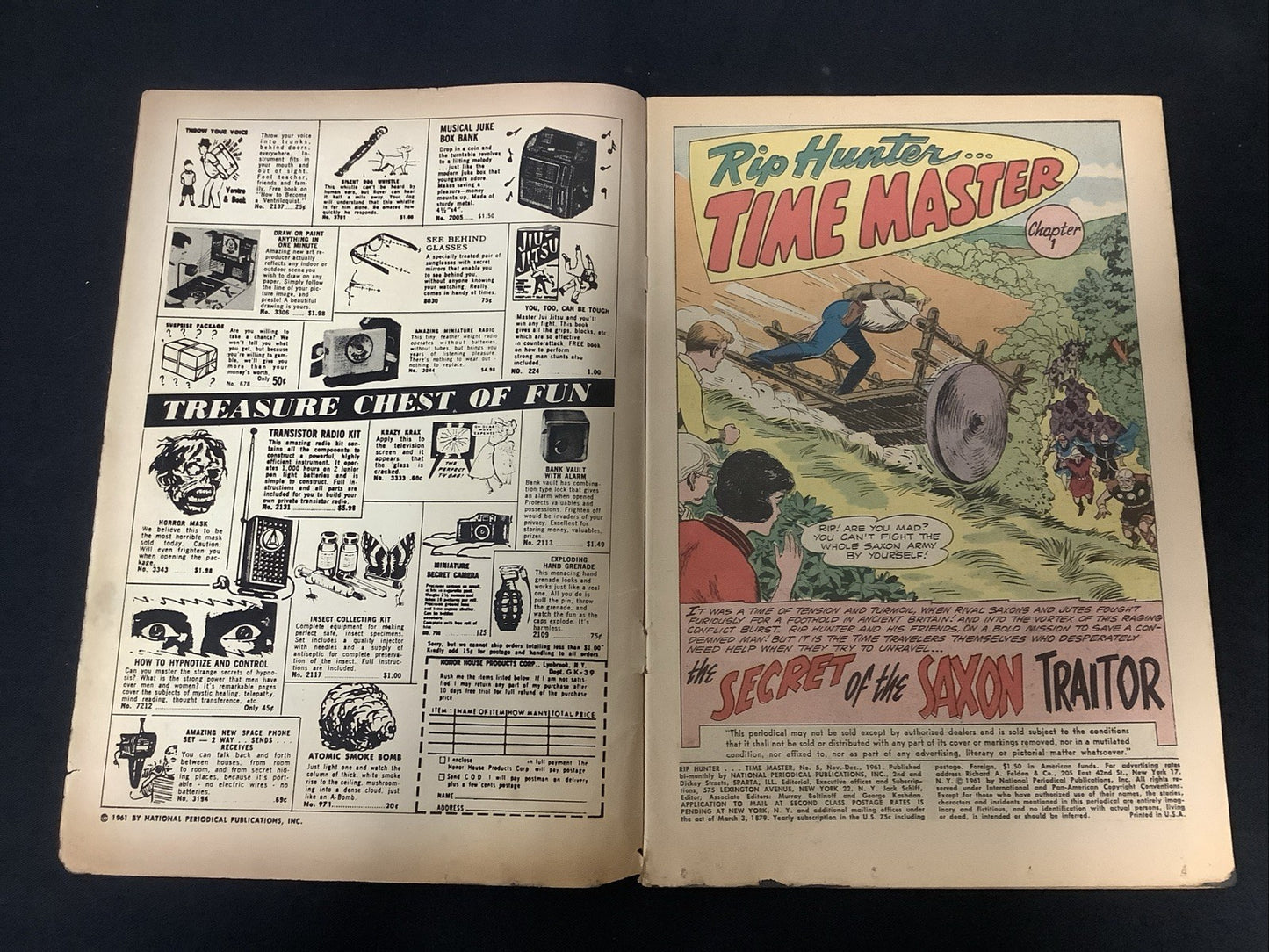 Rip Hunter...Time Master #5 (DC Comics November-December 1961) VG (4.0)