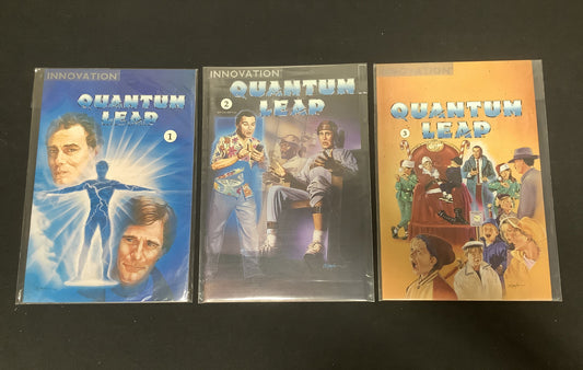Quantum Leap #1-3 Comic Lot, Innovation Publishing, George Broderick Jr. 1991