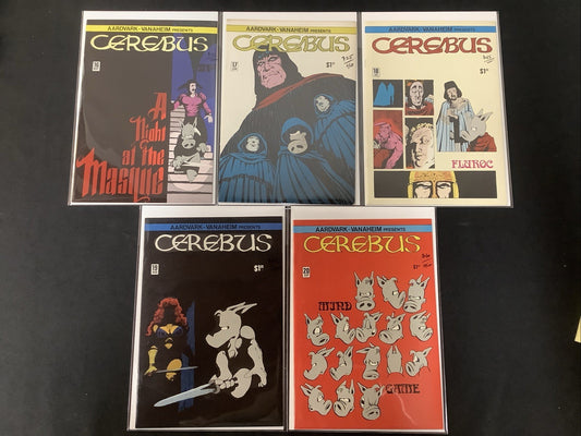 Cerebus The Aardvark #16-20 Comic Lot, Aardvark-Vanaheim, Dave Sim, See Photos