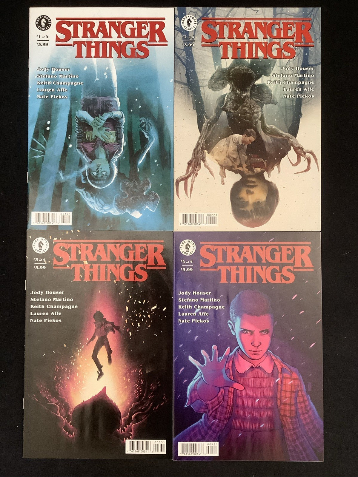 Stranger Things #1-4 Complete Comic Set, Dark Horse, Jen Bartel Variant Cover