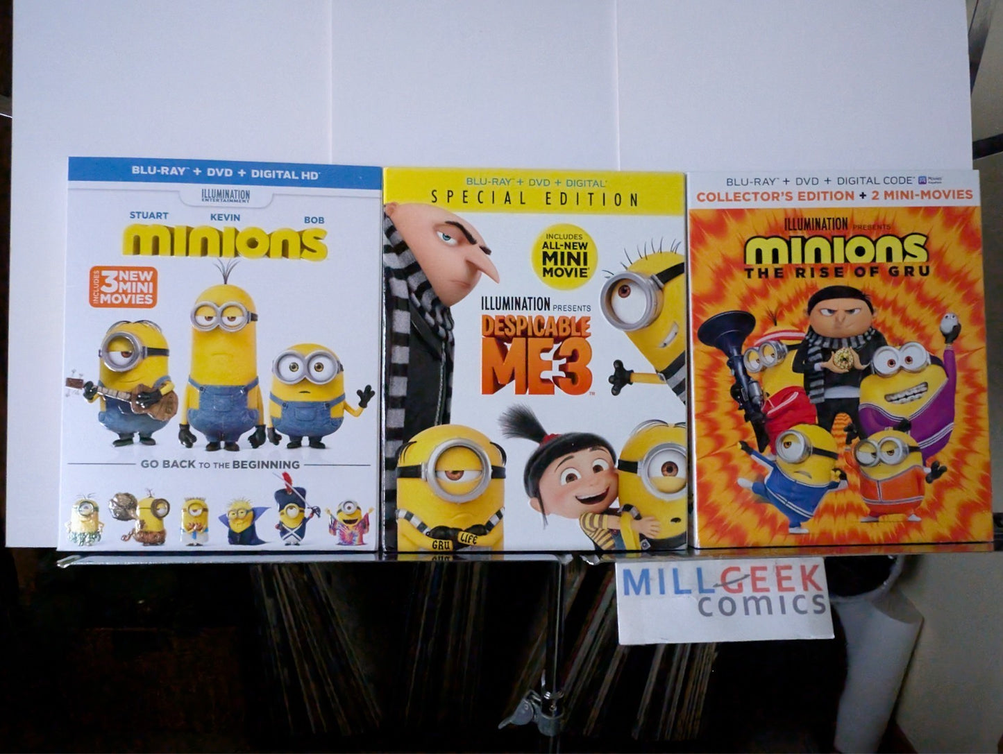 Minions / Minions The Rise of Gru / Despicable Me 3 (Blu-Ray) Like New -JD