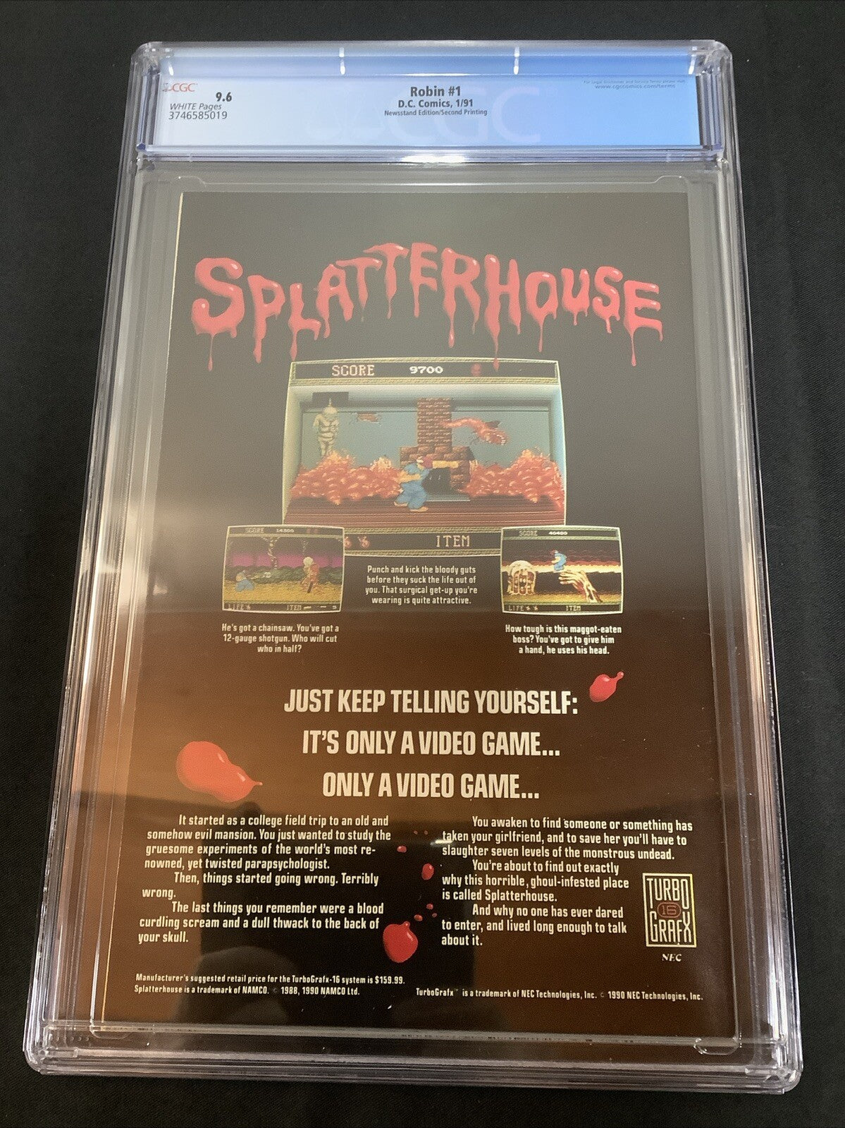 Robin #1 (January 1991) CGC Graded 9.6, White Pages, Newsstand, 2nd Printing