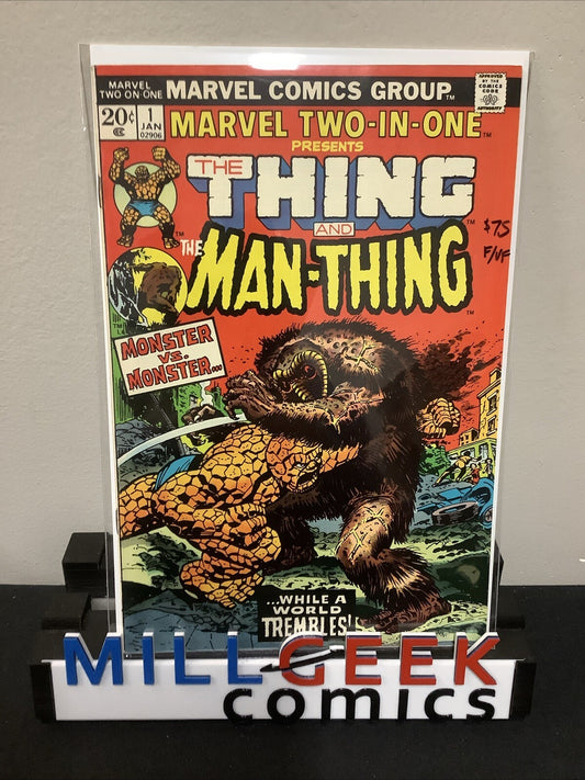 Marvel Two-in-One #1 (Marvel Comics 1974) F/VF (7.0) Significant Top Staple Rust
