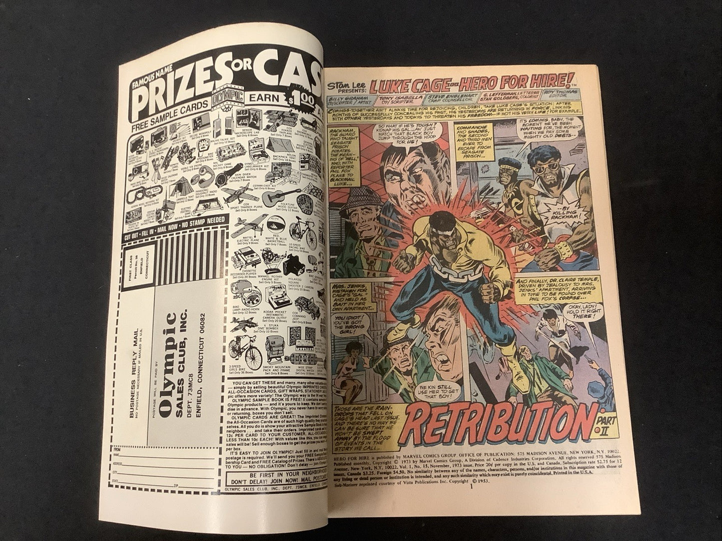 Luke Cage, Hero For Hire #15 (Marvel Comics November 1973) NM- (9.2) Englehart