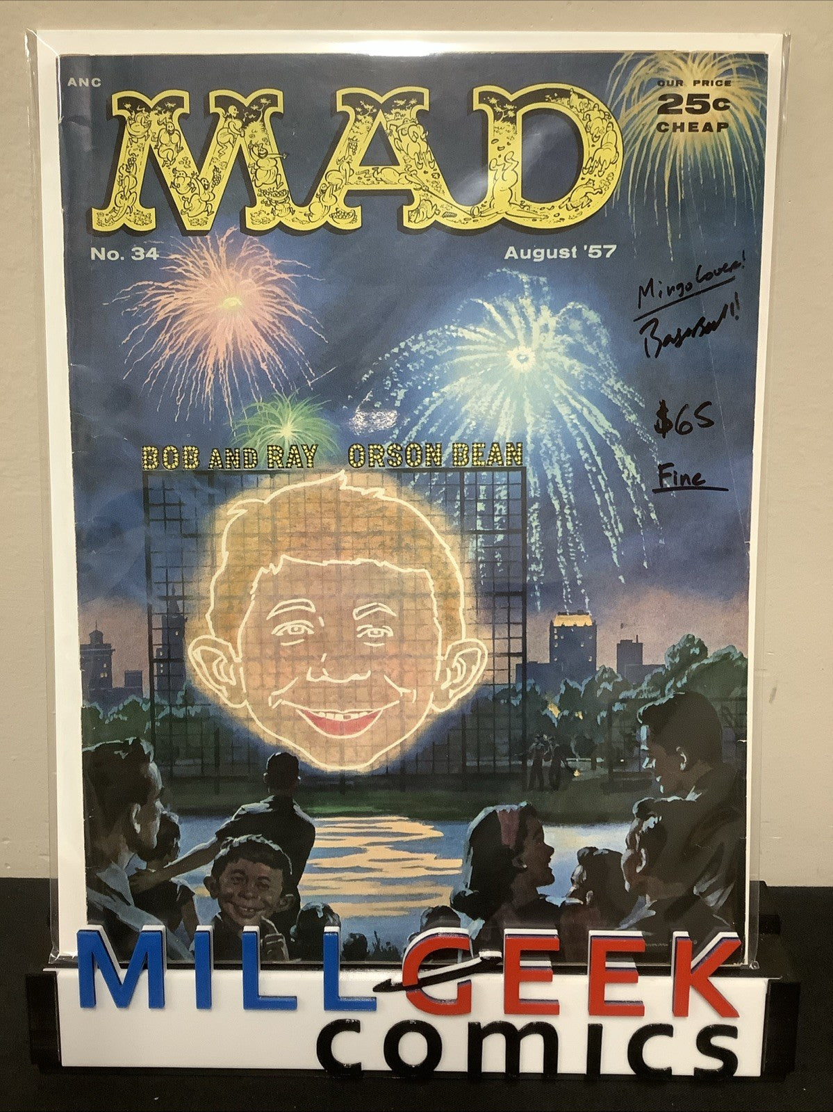 MAD Magazine #34 (August 1957) Fine (6.0) Mingo Cover