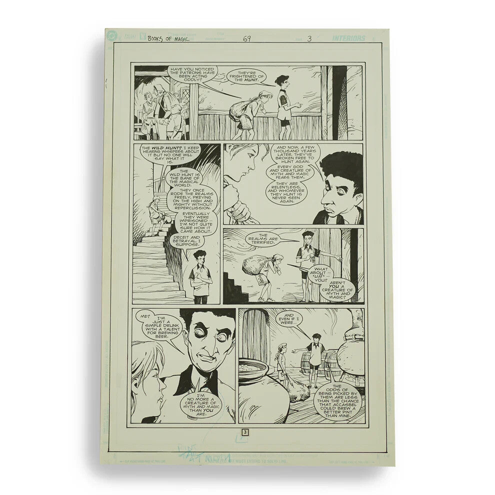 Books of Magic #69 (page 3, complete, no colors)- Peter Gross Original Art