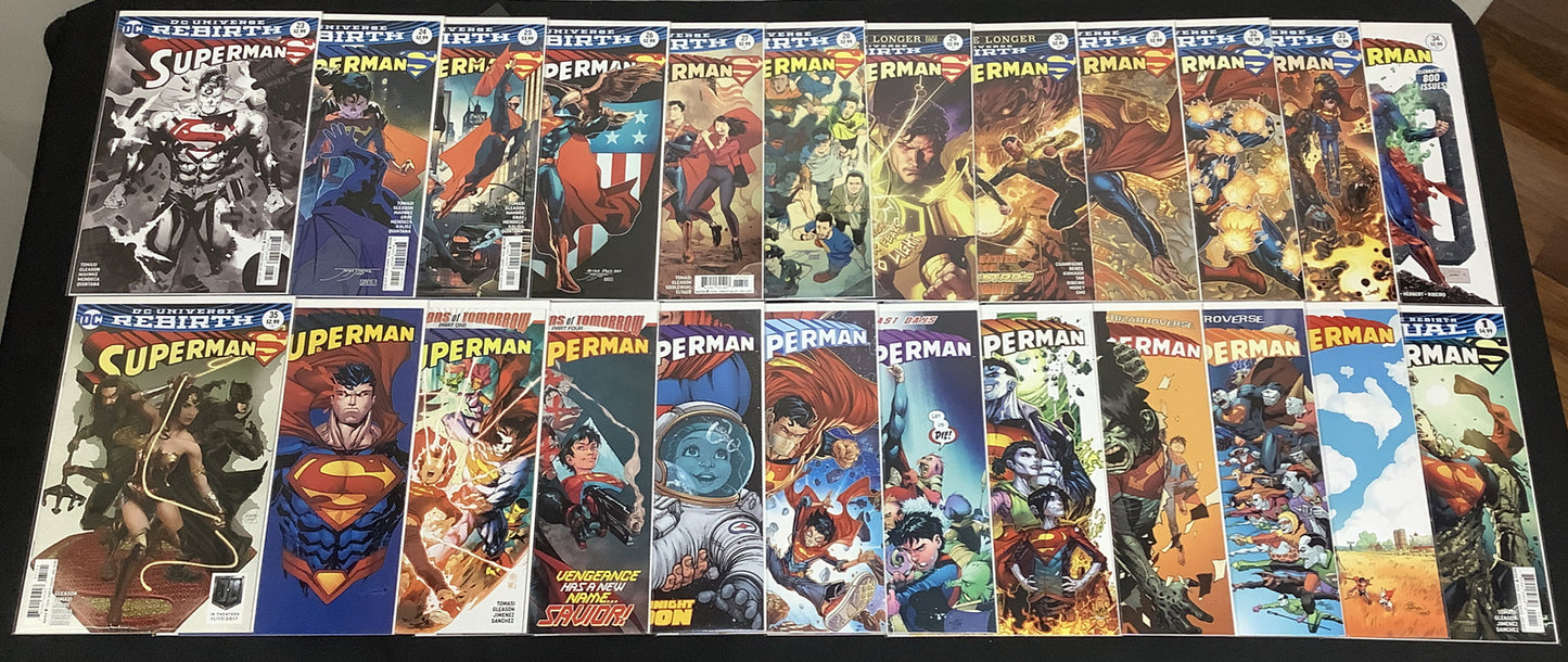Superman #1-45 + Annual #1 + Rebirth Complete Comic Series, DC, Patrick Gleason