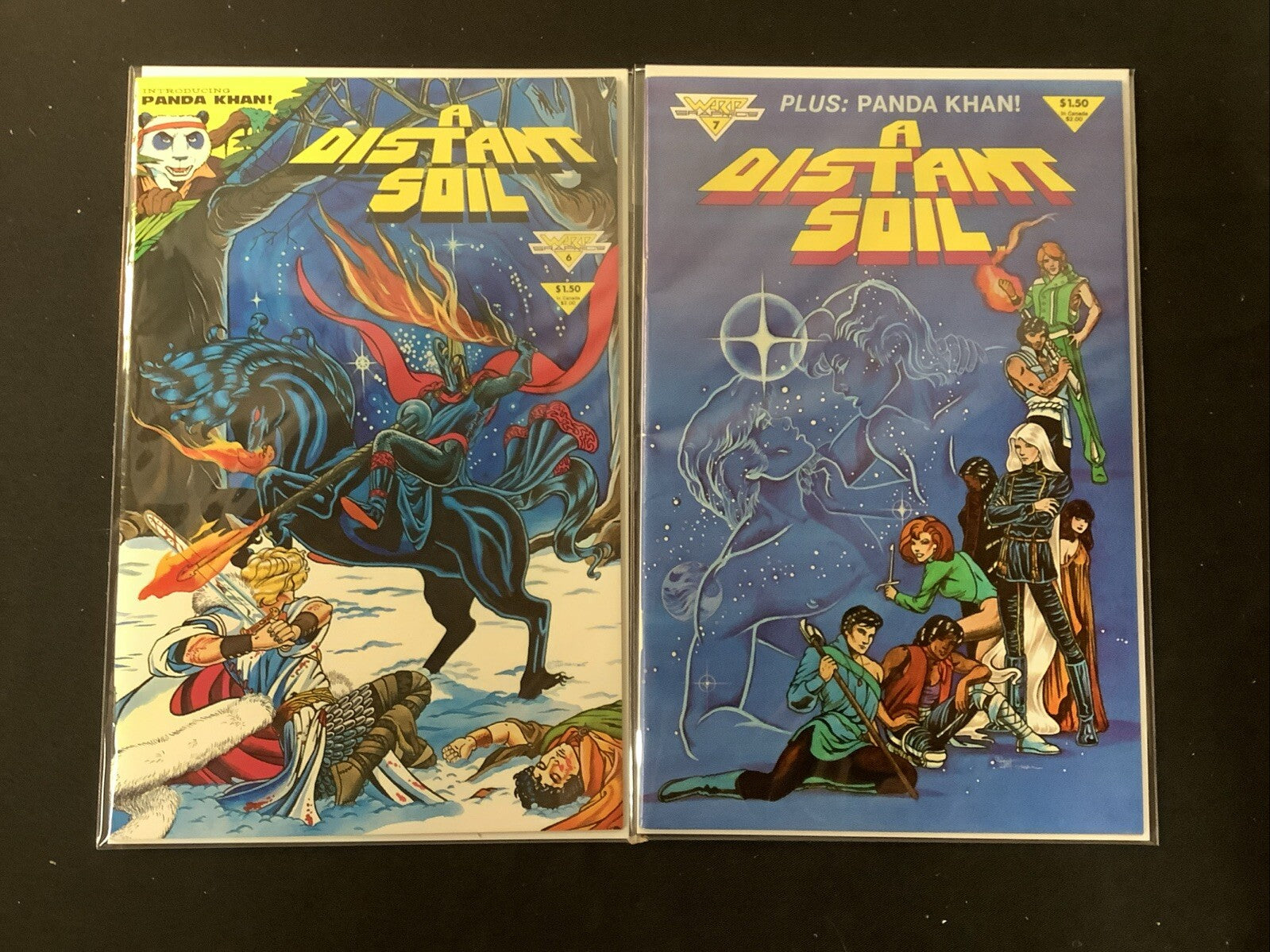 A Distant Soil #6-7 Comic Lot, Warp Graphics, 1st App Panda Khan, 1983