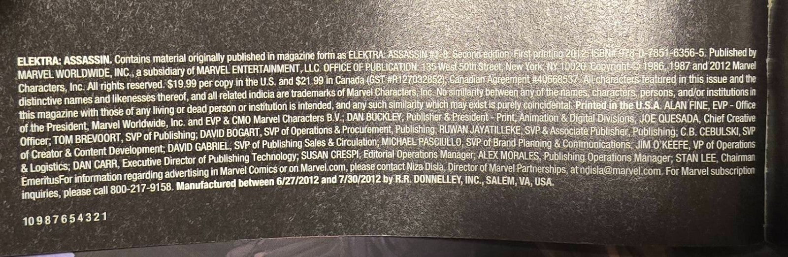 Elektra: Assassin TPB - Miller/Sienkiewicz! (2nd Edi. 1st Print, 2012)