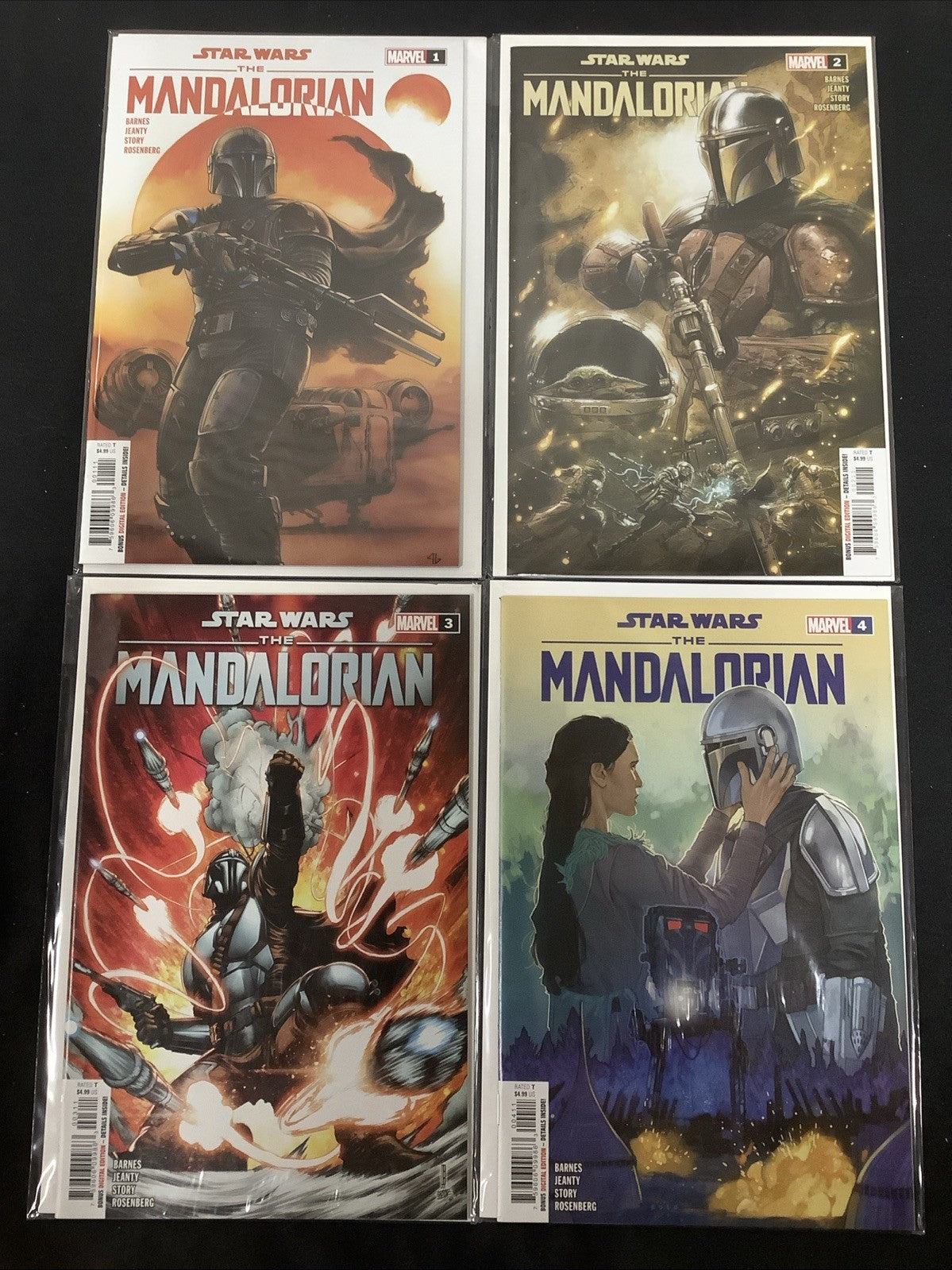 Star Wars The Mandalorian #1-4 Comic Lot, 1st App of The Mandalorian, Disney+