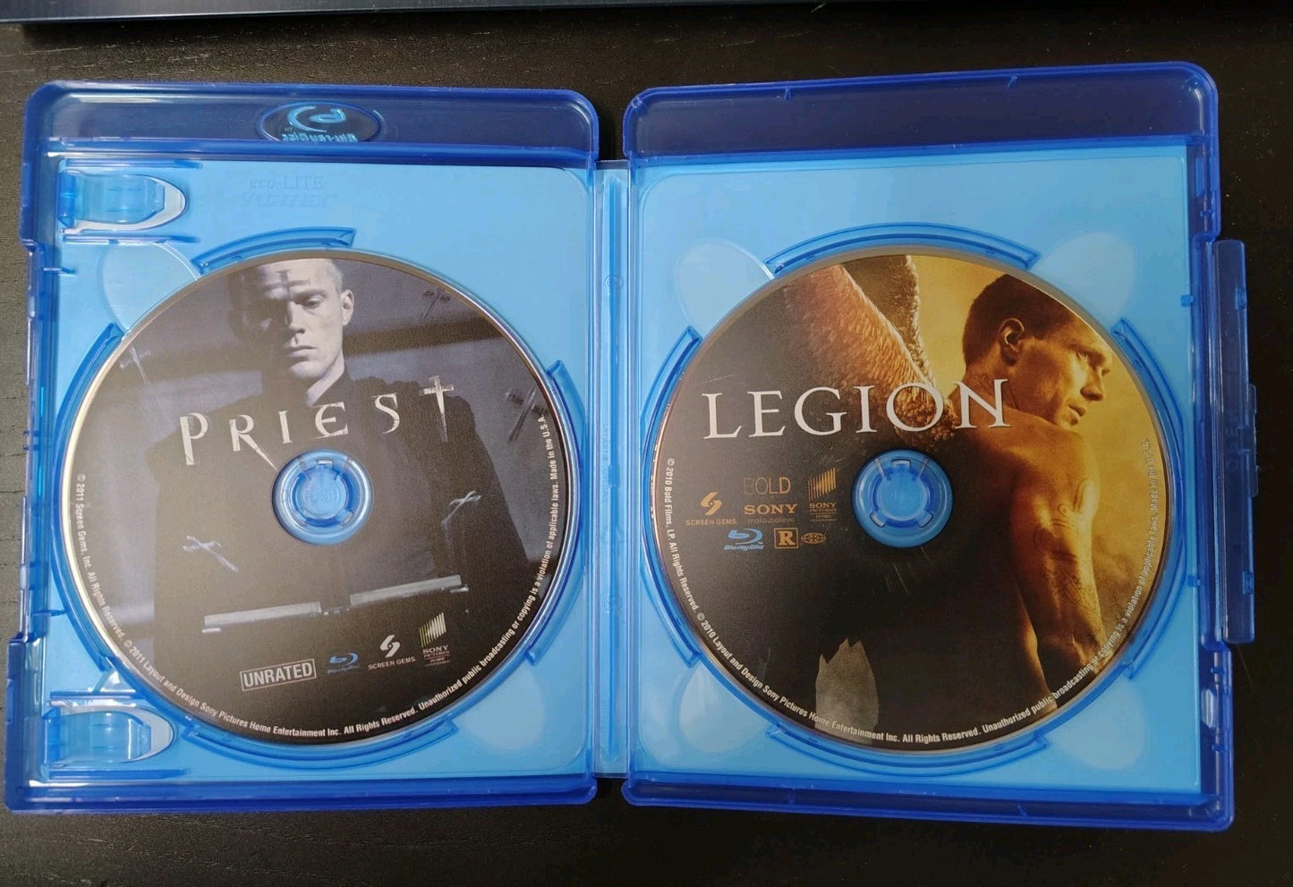 Legion (2010) / Priest (2011) (Blu-ray, Like New) JD