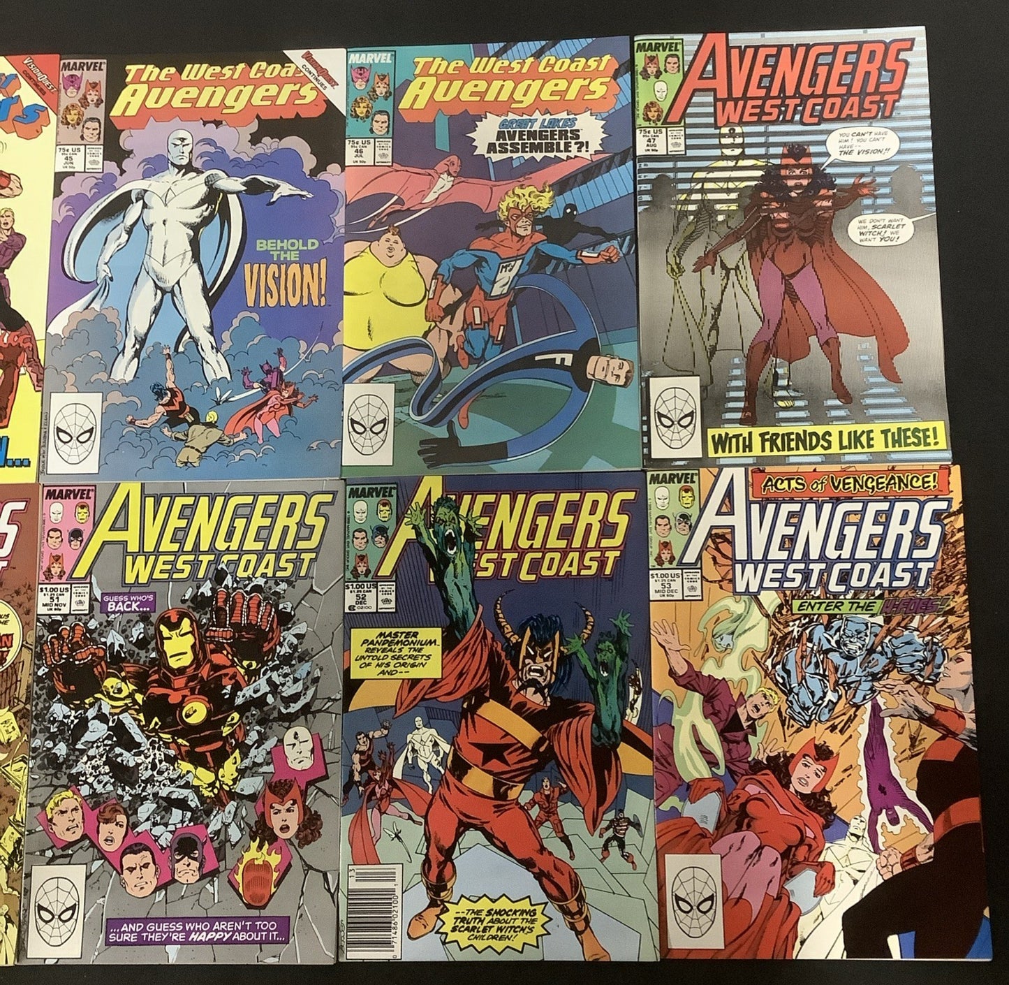 West Coast Avengers #42-65 Comic Lot, Debut Of White Vision, John Byrne, 1985
