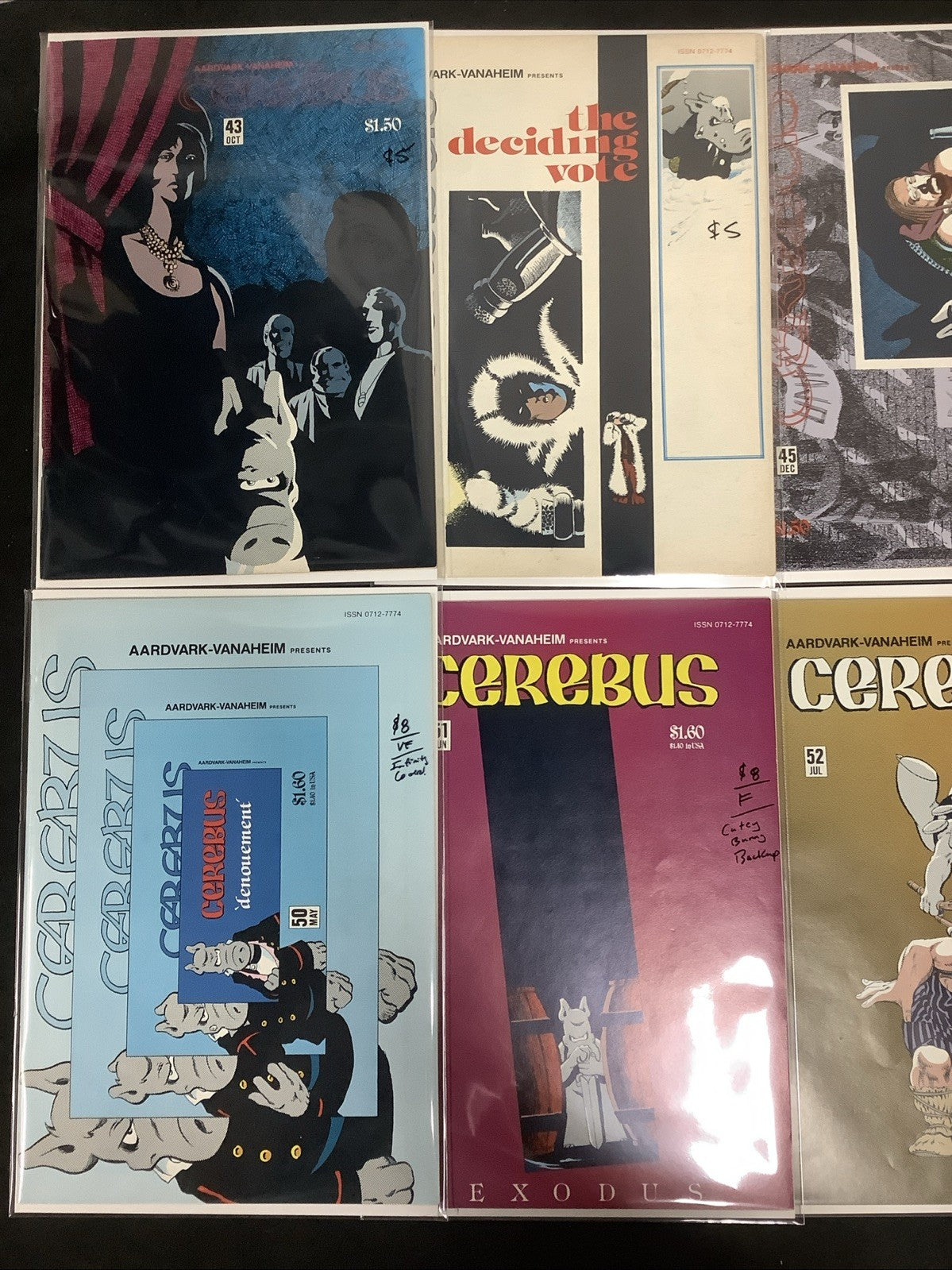 Cerebus #43-56 Comic Lot, Aardvark-Vanaheim, Dave Sim, Origin Of The Wolveroach