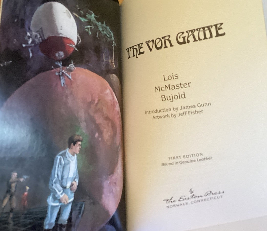 SIGNED Easton Press THE VOR GAME Lois McMaster Bujold 1990 1ST LEATHER RARE JD