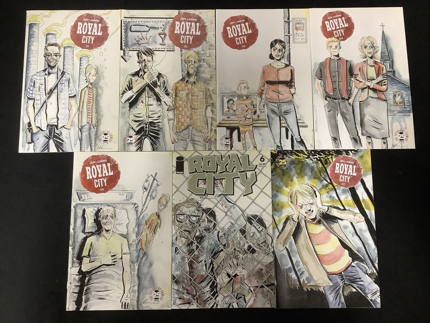 Royal City #1-7 Comic Lot, Image Comics, Walking Dead Variant, Jeff Lemire, 2017
