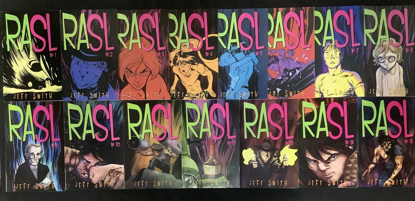 Rasl # 1-15 Complete Comic Set, Cartoon Books Publishing, Jeff Smith, Reader Set