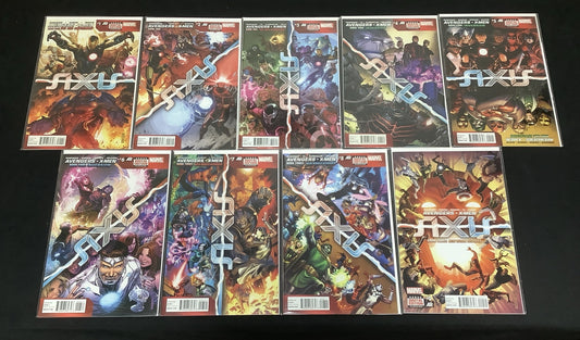 AXIS (2014) #1-9 Complete Comic Set, RICK REMENDER, AVENGERS/X-MEN, Marvel