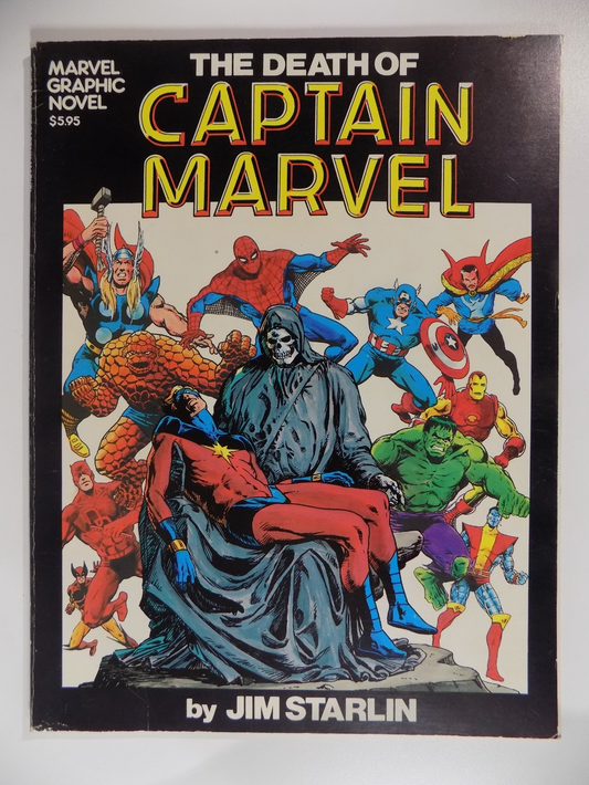The Death of Captain Marvel 1982 Marvel Graphic Novel Jim Starlin 1st Print Fine