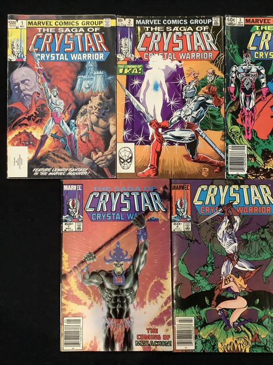 Saga of Crystar, Crystal Warrior #1-11 Complete Comic Set, Marvel, Jim Shooter