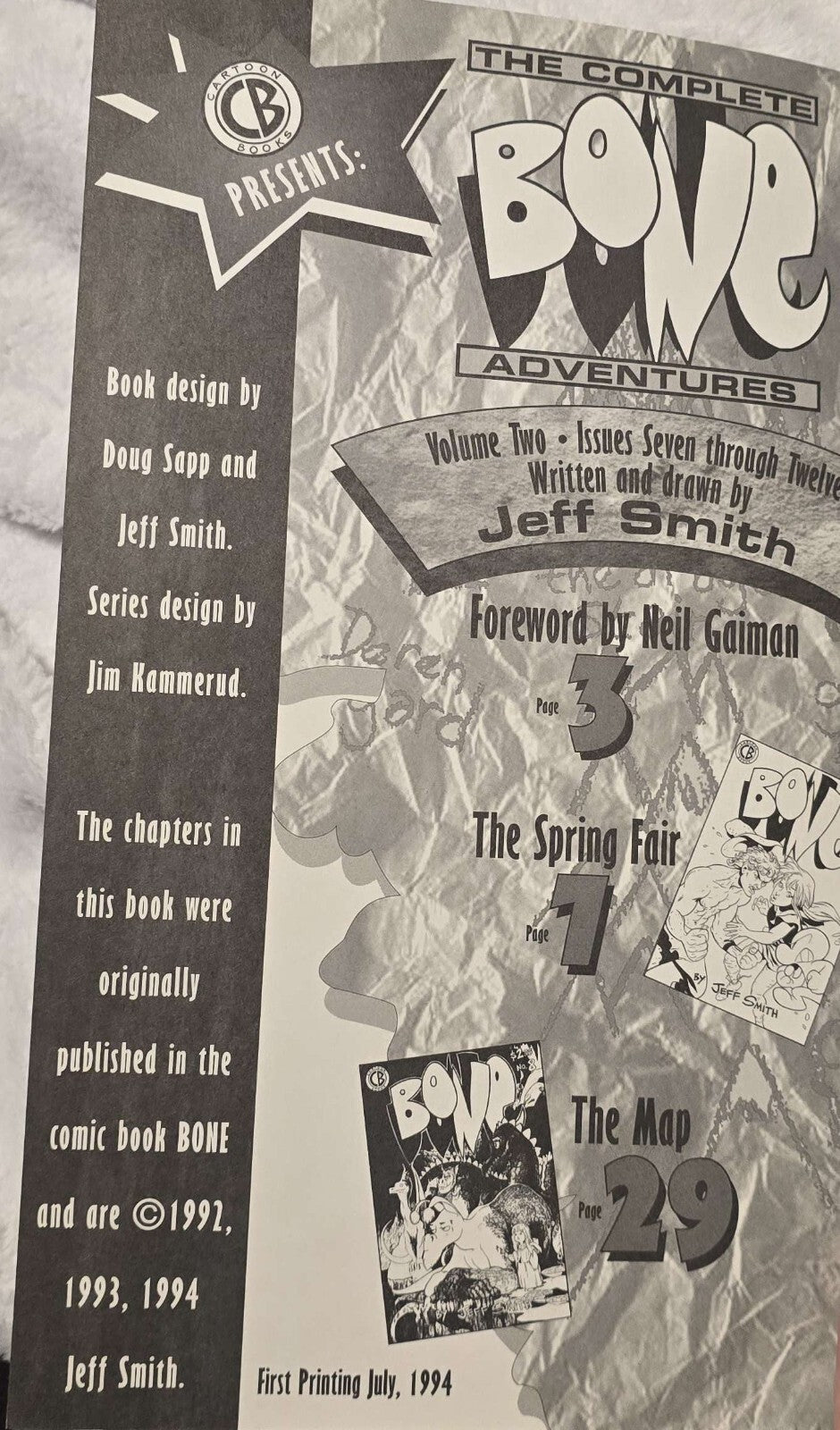 The Complete Bone Adventures Books 1&2 - Jeff Smith - CB (1993, 1st Print 1994)