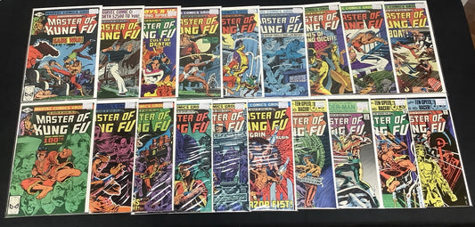 Master Of Kung Fu #91-109 Comic Lot, Marvel Comics, 1st App Dark Angel, Moench