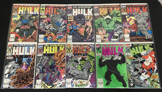 Incredible Hulk #369-378 Comic Lot, Marvel, 1st App Professor Hulk, Peter David