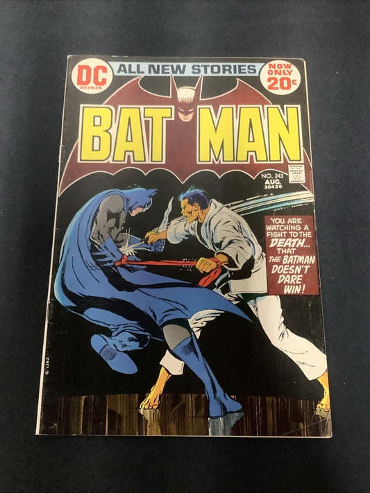 Batman #243 (DC Comics August 1972) Fine (6.0) Cover Detached Top Staple