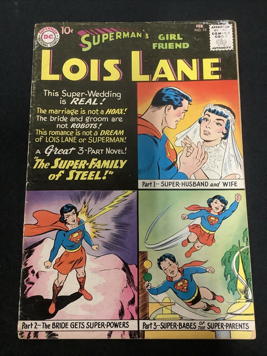 Superman's Girl Friend, Lois Lane #15 (1960) VG/F (5.0) Staple Rust/Stains
