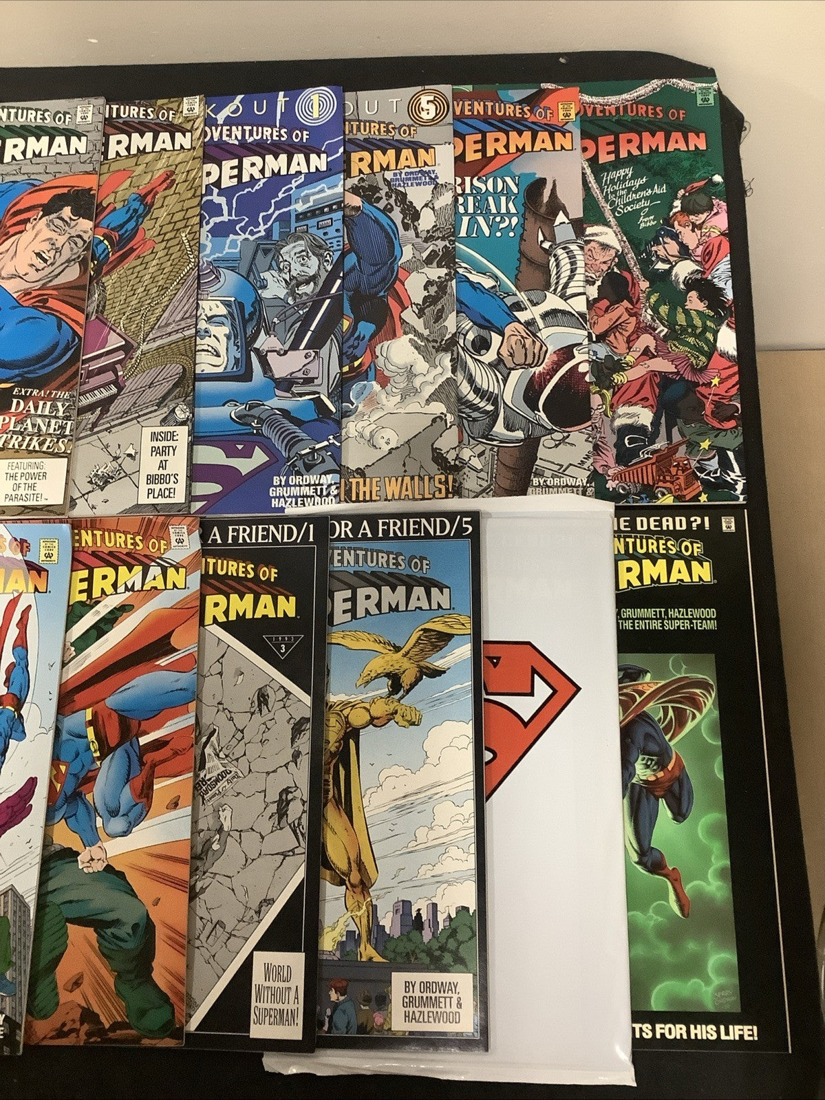 Adventures of Superman #474-529 Comic Lot, #500 Sealed, Reign Of The Supermen
