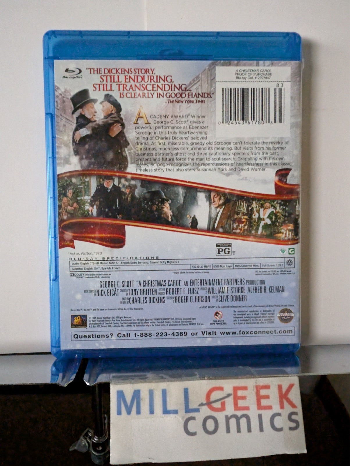Scrooged / George C. Scott in A Christmas Carol (Blu-Ray) Like New -JD