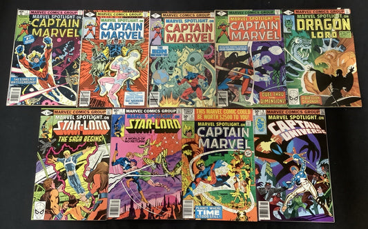 Marvel Spotlight #1-9 Comic Lot, 1st App Star-Lord In A Standard Comic Format