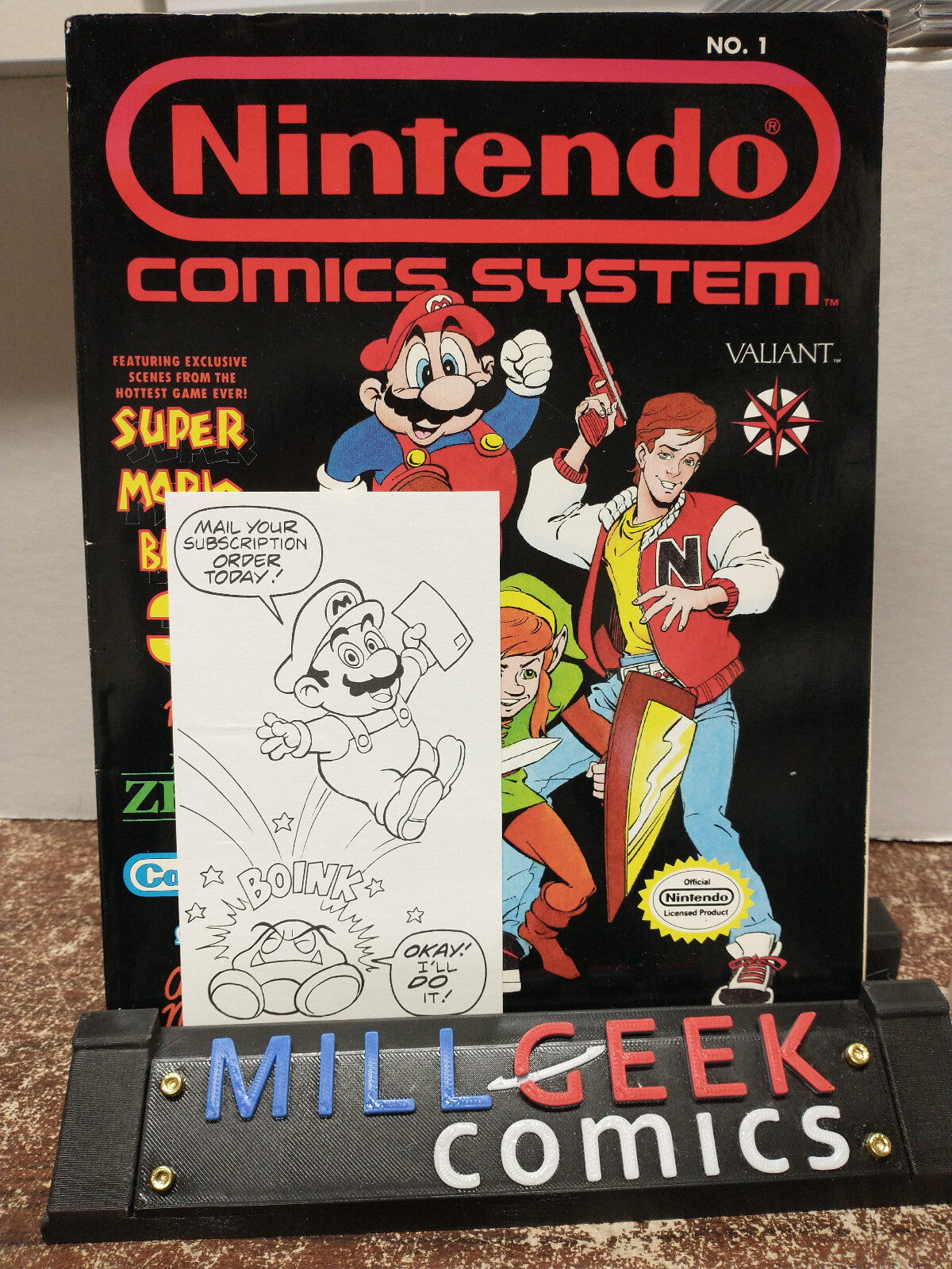 Nintendo Comics System #1 Super Mario Bros Zelda - Some Wear - w Sub card