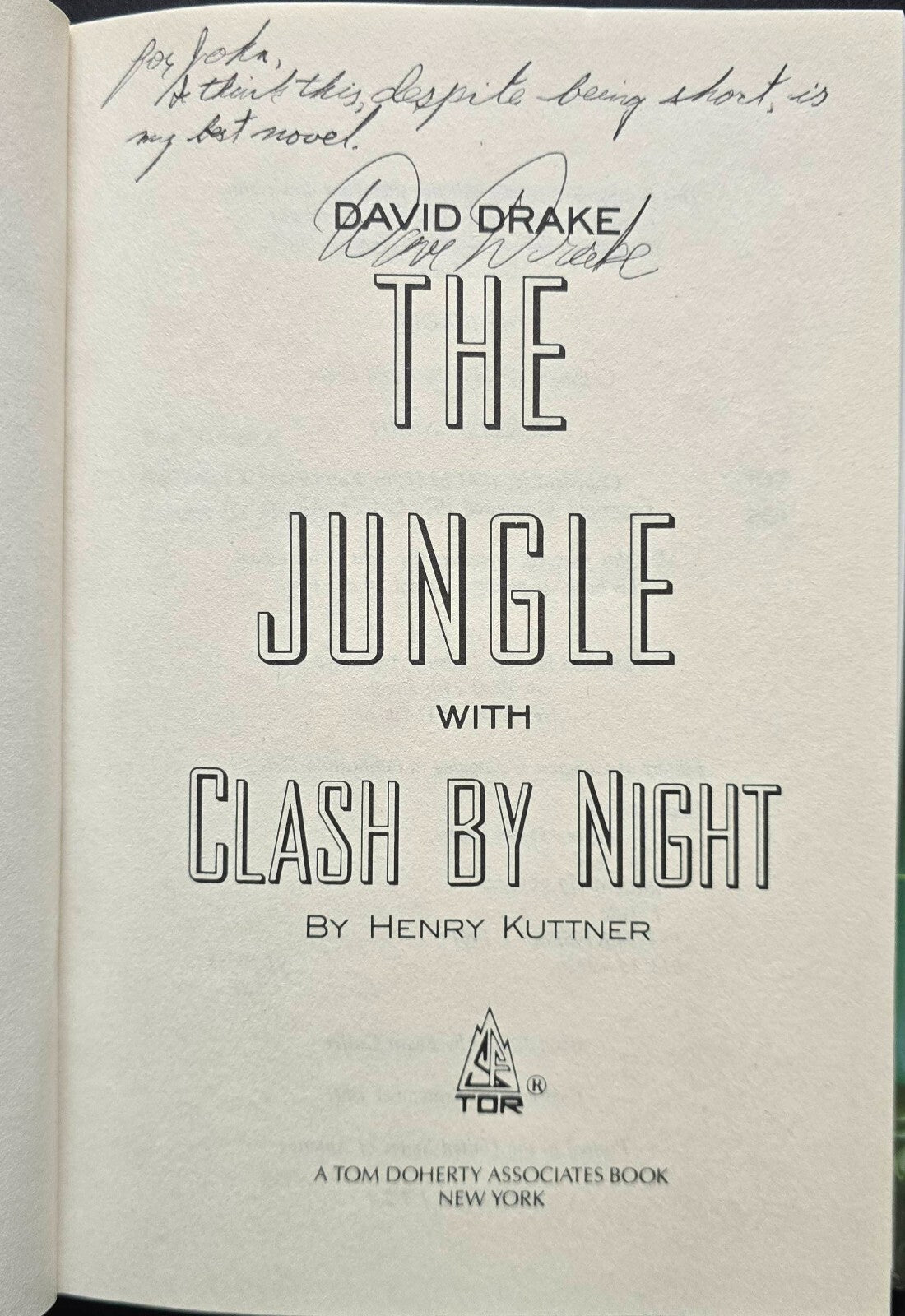The Jungle by David Drake (SIGNED 1st Ed 1991) - JD